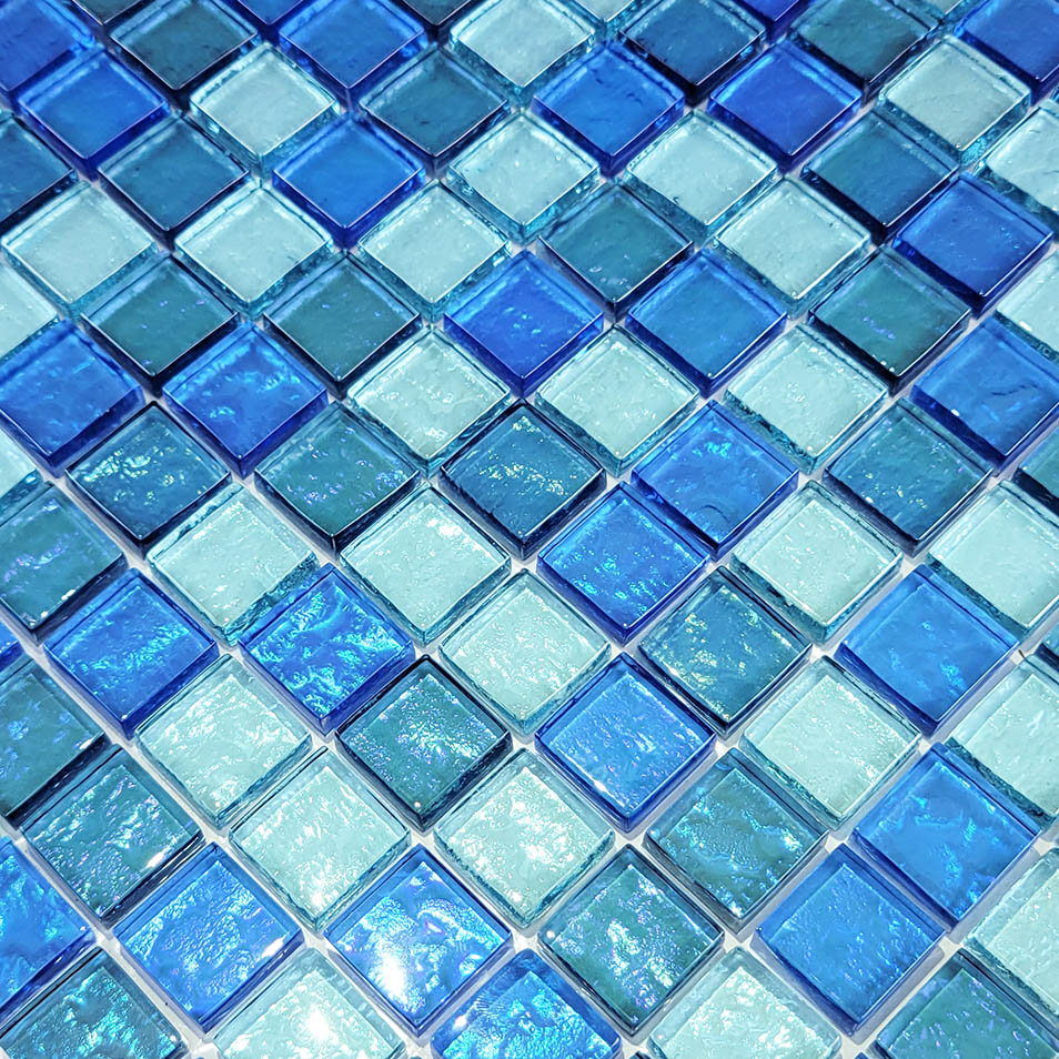 BLUE BLEND 1x1 (GG82323B18) - Artistry In Mosaics